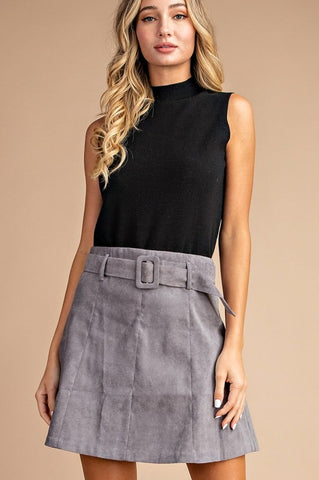 'Black Out' Skirt - Grey