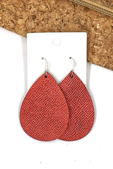 'Teardrops of the Sun' Earrings - Red