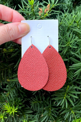 'Teardrops of the Sun' Earrings - Red