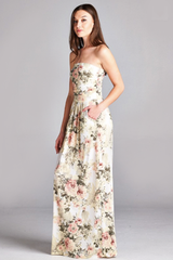 'Antique Roses' Dress - Ivory