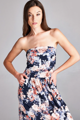 'Garden Party' Dress - Navy