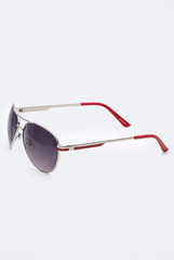 'Wanna Have Fun' Aviator Sunglasses - Red