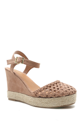 'FIONA' Espadrille Wedge - Taupe